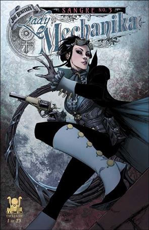 Lady Mechanika: Sangre issue 3-F Joe Benitez L.A. Comic Con Metal Cover 1/25