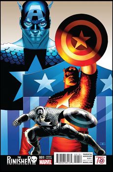 Punisher (2016) issue 1-D John Cassaday 1:50 Captain America 75th Annv Cover