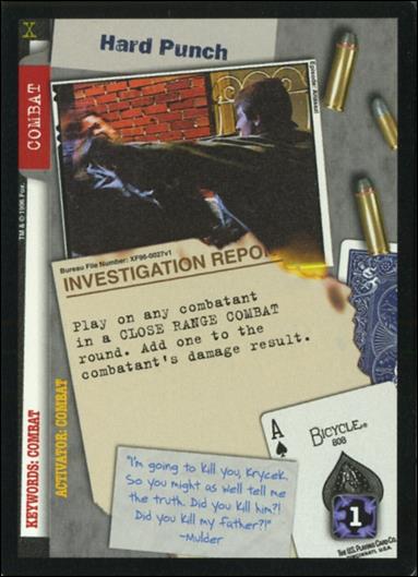 X-Files: Premiere Edition (Base Set) card XF96-0027v1 Hard Punch