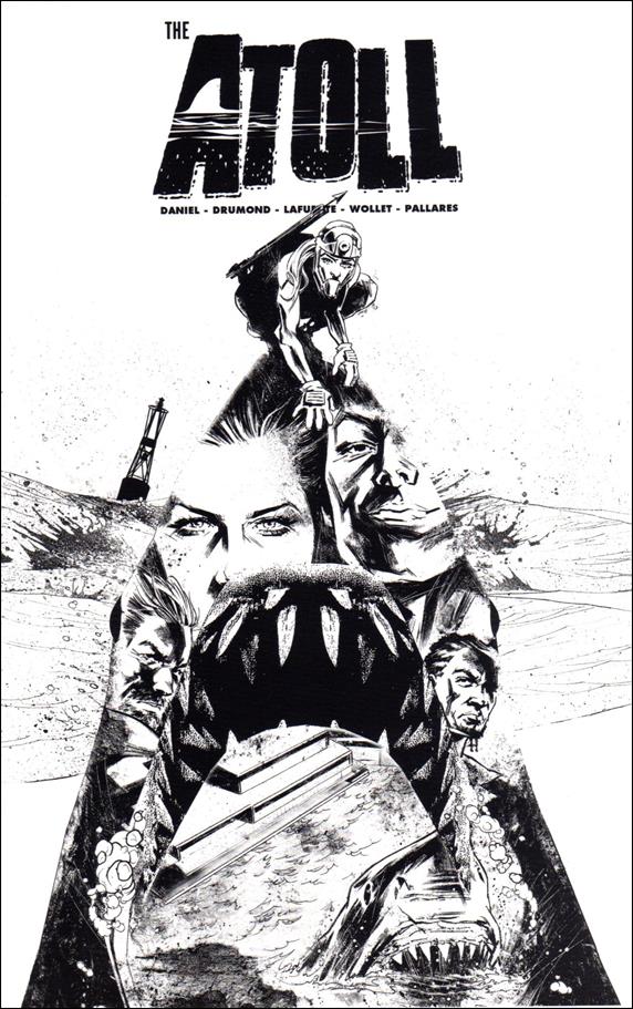Atoll issue 1-C Ricardo Drumond BlindBox B&W Cover 1/100