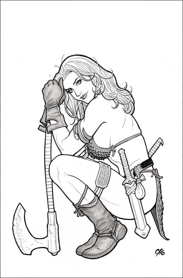 Savage Red Sonja issue 1-J Frank Cho 1:15 Line Art Virgin Cover
