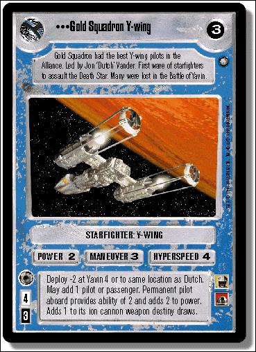 Star Wars: Official Tournament Sealed Deck (Base Set) card 16 Gold Squadron Y-wing