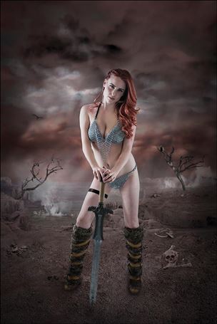 Red Sonja: Birth of the She-Devil issue 1-F 1:30 Virgin Cosplay Photo Cover