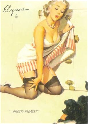 Elvgren's Calendar Pinups (Base Set) card 52 Pretty Please?