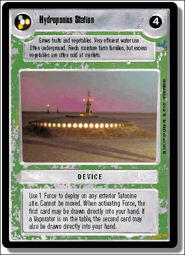 Star Wars: Premiere Limited (Base Set) card 199 Hydroponics Station