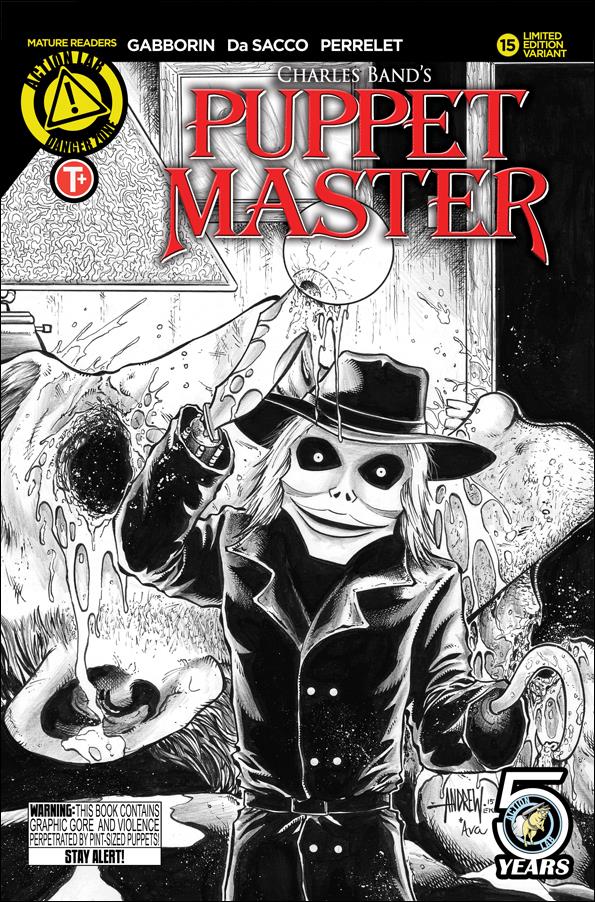 Puppet Master (2015) issue 15-D Andrew Magnum Sketch Kill Cover 1/1500