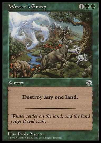Magic the Gathering: Portal (Base Set) card 194 Winter's Grasp