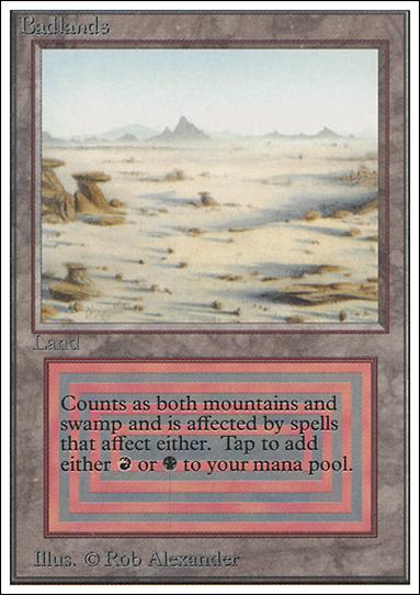 Magic the Gathering: Unlimited (Base Set) card 278 Badlands