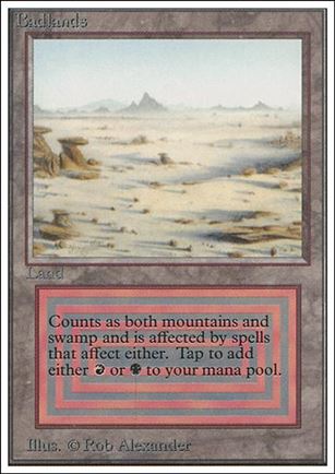 Magic the Gathering: Unlimited (Base Set) card 278 Badlands