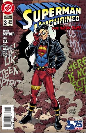 Superman Unchained issue 3-E Tom Grummett 1:25 Superman Reborn Cover