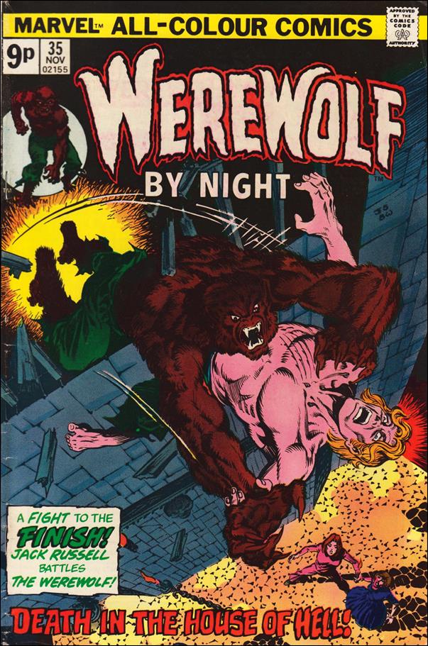 Werewolf by Night (1972) issue 35-B UK Price Cover