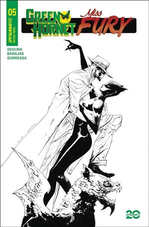 Green Hornet / Miss Fury issue 5-E Jae Lee B&W 1:10 Cover