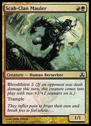 Magic the Gathering: Guildpact (Base Set) card 128 Scab-Clan Mauler
