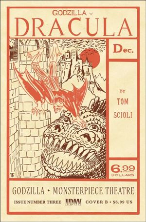 Godzilla's Monsterpiece Theatre issue 3-B Tom Scioli Cover
