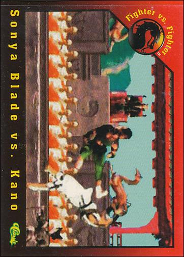 Mortal Kombat (Base Set) card 12 Sonya Blade vs. Kano