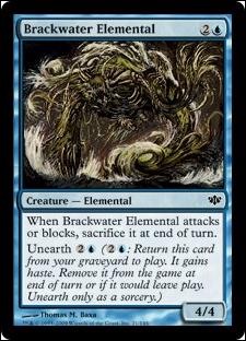 Magic the Gathering: Conflux (Base Set) card 21 Brackwater Elemental