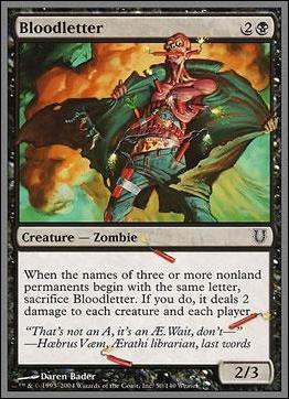 Magic the Gathering: Unhinged (Base Set) card 50 Bloodletter