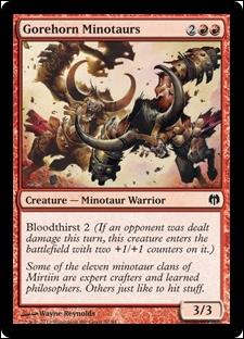Magic the Gathering: Duel Decks: Heroes vs. Monsters (Base Set) card 52 Gorehorn Minotaurs