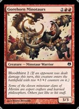 Magic the Gathering: Duel Decks: Heroes vs. Monsters (Base Set) card 52 Gorehorn Minotaurs
