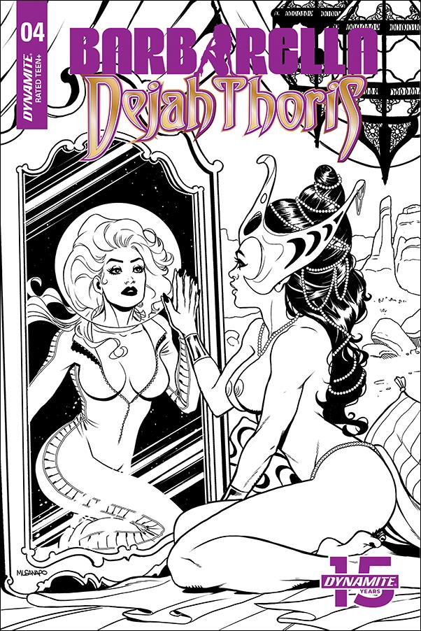 Barbarella / Dejah Thoris issue 4-J Maria Sanapo 1:50 Black & White Cover