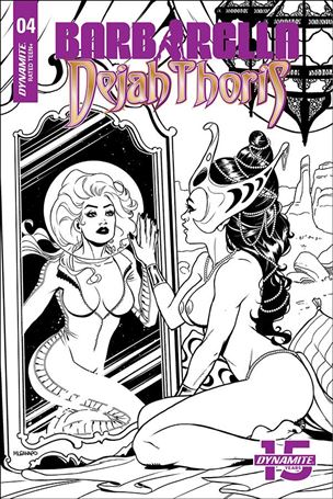 Barbarella / Dejah Thoris issue 4-J Maria Sanapo 1:50 Black & White Cover