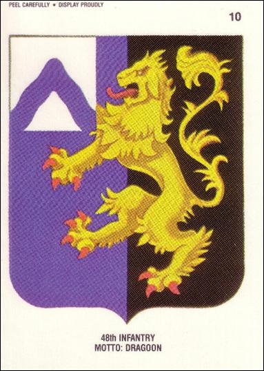 Desert Storm: Series 1 (Sticker Subset) card 10 48th Infantry Motto: Dragoon
