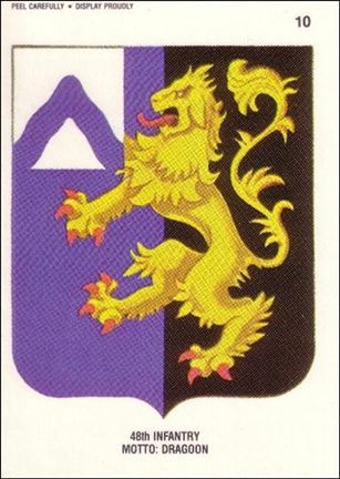 Desert Storm: Series 1 (Sticker Subset) card 10 48th Infantry Motto: Dragoon