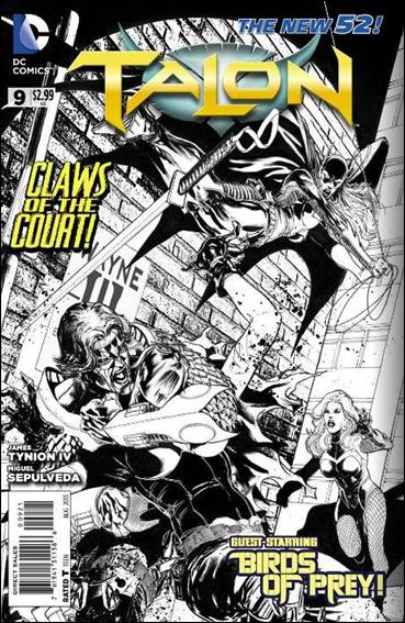 Talon (2012) issue 9-B 1:25 Black and White Cover