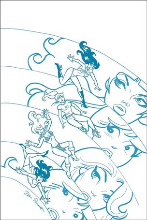 Red Sonja and Vampirella Meet Betty and Veronica issue 11-K Dan Parent 1:21 Blue Line Art Virgin Cover