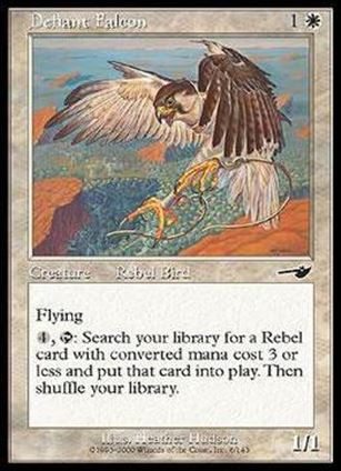 Magic the Gathering: Nemesis (Base Set) card 6 Defiant Falcon