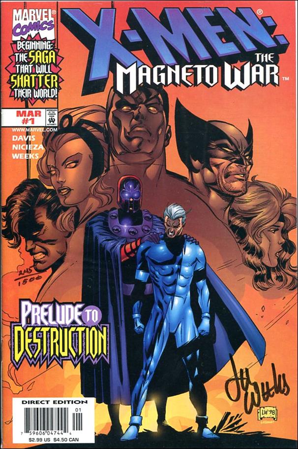 X-Men: Magneto War issue 1-C DF Lee Weeks Cover (Signed by Weeks) 1/1500