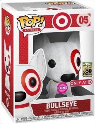 POP! Ad Icons figure 5-B Bullseye (Flocked) Gold Collar SDCC Debut