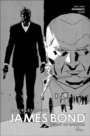 James Bond: Agent of Spectre issue 3-D Luca Casalanguida 1:11 Black & White Cover