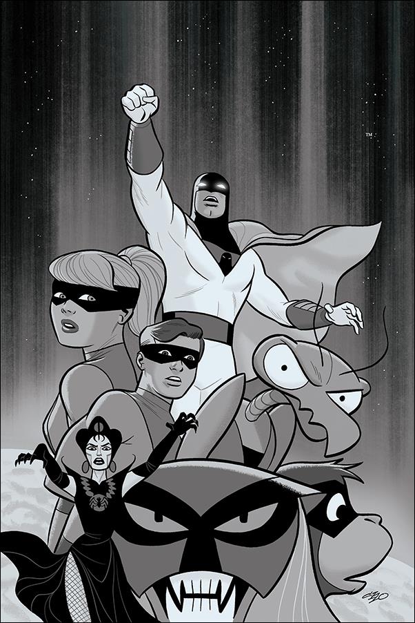 Space Ghost (2024) issue 4-K Michael Cho B&W Virgin 1:30 Cardstock Cover
