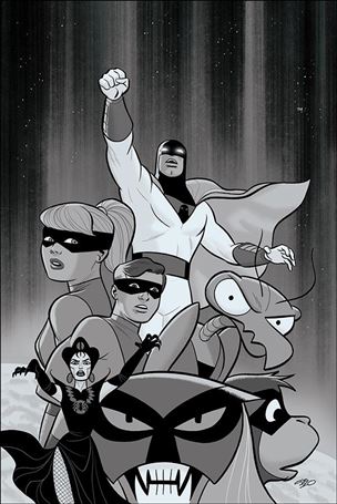 Space Ghost (2024) issue 4-K Michael Cho B&W Virgin 1:30 Cardstock Cover