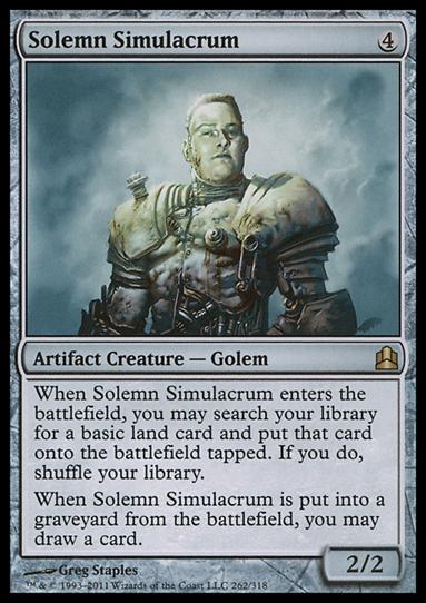 Magic the Gathering: Commander (Base Set) card 262 Solemn Simulacrum