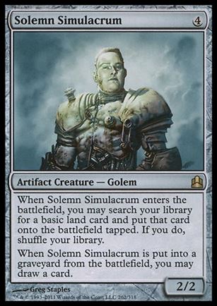 Magic the Gathering: Commander (Base Set) card 262 Solemn Simulacrum