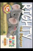 Beanie Babies Series 1 (Base Set) card 109 Righty the Elephant