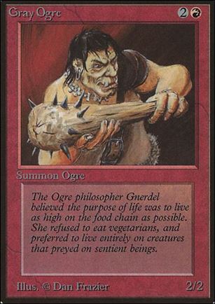 Magic the Gathering: Limited Edition Beta (Base Set) card 157 Gray Ogre