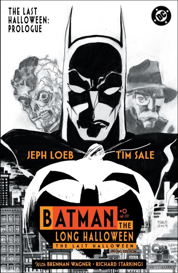 Batman: The Long Halloween - The Last Halloween (2024) issue 0-B Tim Sale B&W Cardstock Cover (Second Printing)