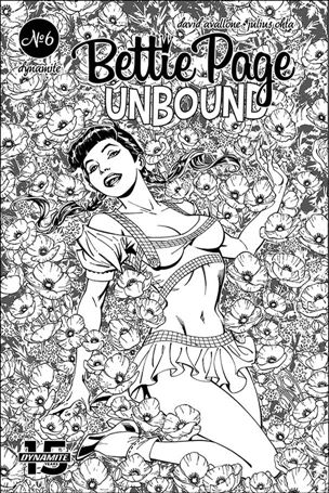 Bettie Page: Unbound issue 6-H John Royle 1:15 Black and White Cover