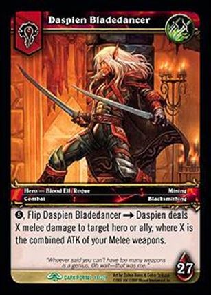 World of Warcraft: Through the Dark Portal (Base Set) card 13 Daspien Bladedancer