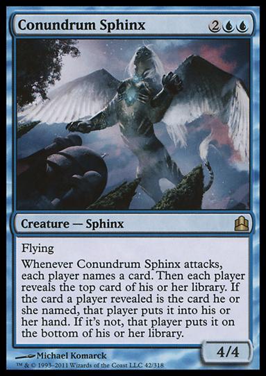 Magic the Gathering: Commander (Base Set) card 42 Conundrum Sphinx