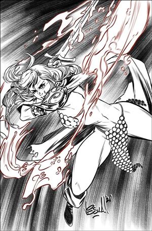 Red Sonja (2019) issue 27-M Vincenzo Federici 1:21 Black & White Virgin Cover