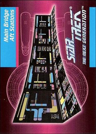 Star Trek: The Next Generation - Inaugural Edition (Base Set) card 100 Main Bridge Aft Stations