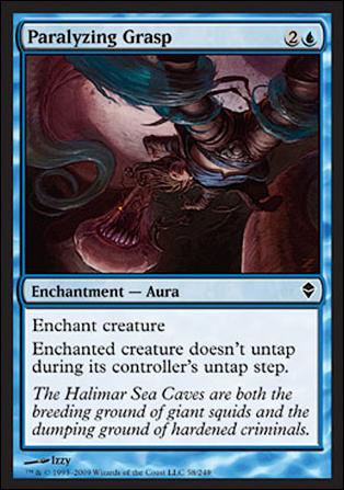 Magic The Gathering: Zendikar (Base Set) card 58 Paralyzing Grasp