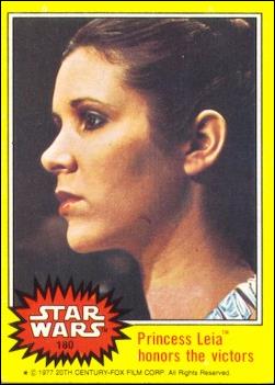 Star Wars: Series 3 (Base Set) card 180 Princess Leia honors the victors