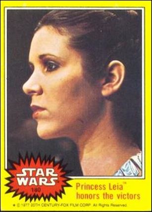 Star Wars: Series 3 (Base Set) card 180 Princess Leia honors the victors