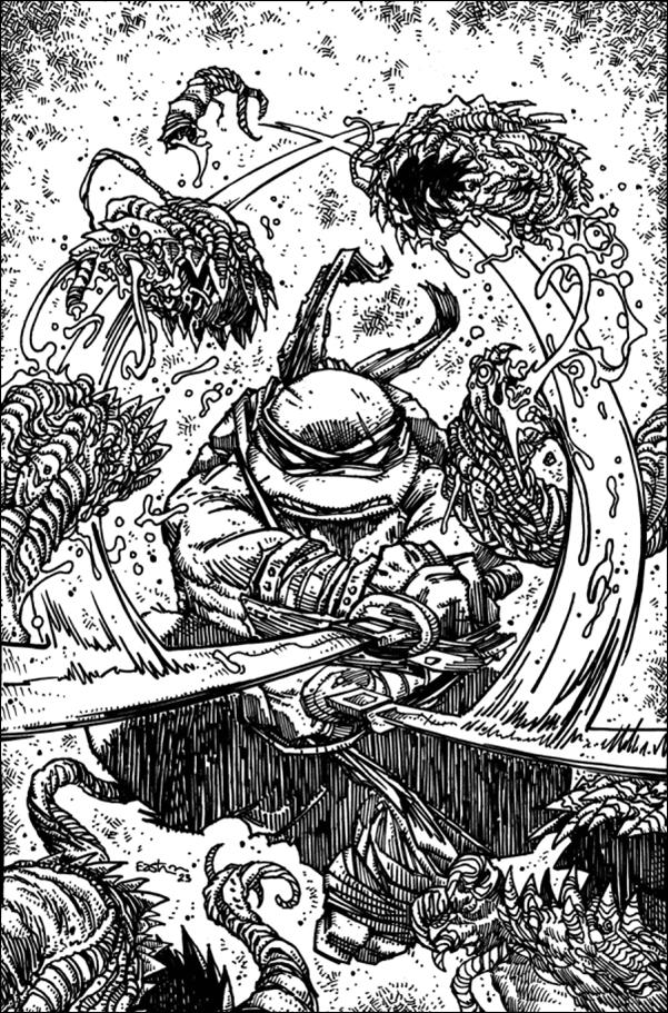 Teenage Mutant Ninja Turtles (2011) issue 146-E Sophie Campbell & Kevin Eastman 1:50 B&W Cover