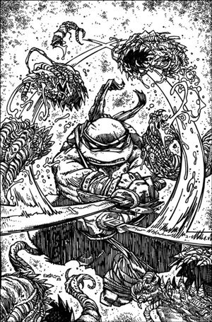 Teenage Mutant Ninja Turtles (2011) issue 146-E Sophie Campbell & Kevin Eastman 1:50 B&W Cover
